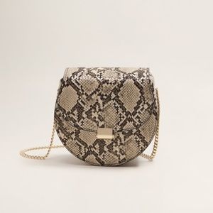 MANGO Flap chain bag - snakeskin